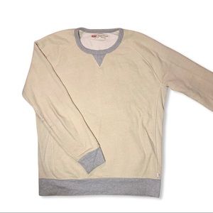 Levi’s Cream and Gray sweater Size Large